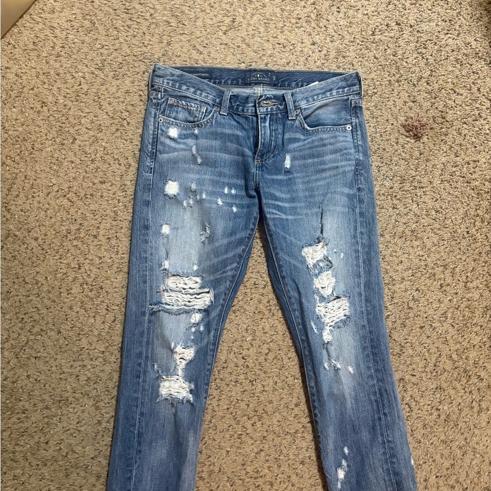 Lucky Brand Light Blue Distressed Skinny Jeans 0/25